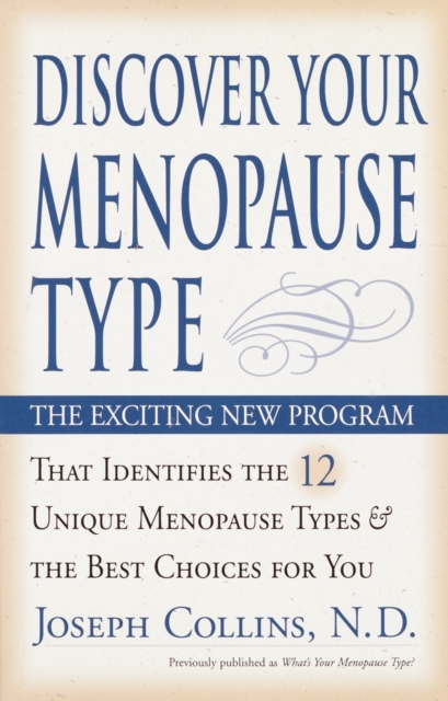 Book Cover for Discover Your Menopause Type by Joseph Collins