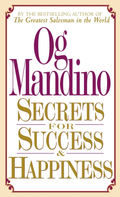 Book Cover for Secrets for Success and Happiness by Og Mandino