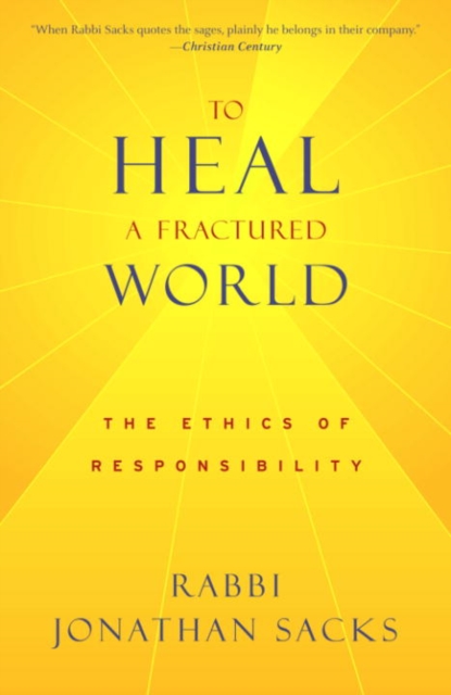 Book Cover for To Heal a Fractured World by Jonathan Sacks