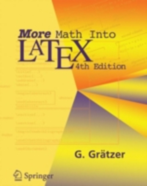 Book Cover for More Math Into LaTeX by George Gratzer