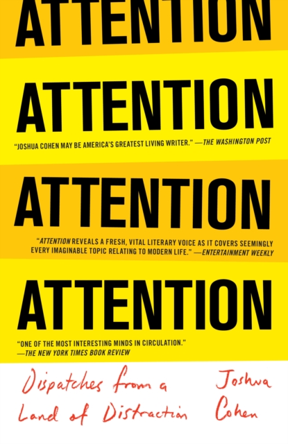 Book Cover for ATTENTION by Joshua Cohen