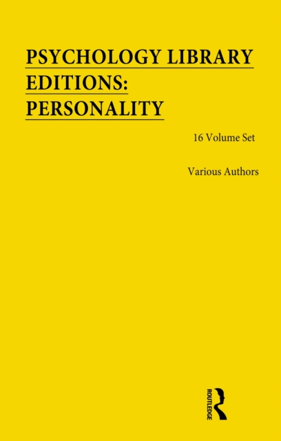 Book Cover for Psychology Library Editions: Personality by Various