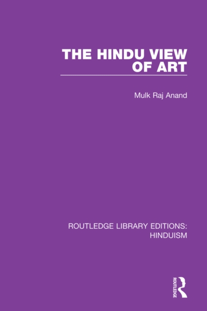 Book Cover for Hindu View of Art by Mulk Raj Anand