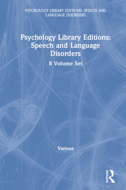 Book Cover for Psychology Library Editions: Speech and Language Disorders by Various