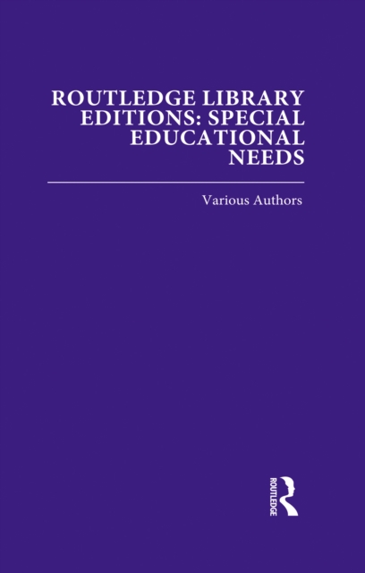 Book Cover for Routledge Library Editions: Special Educational Needs by Various