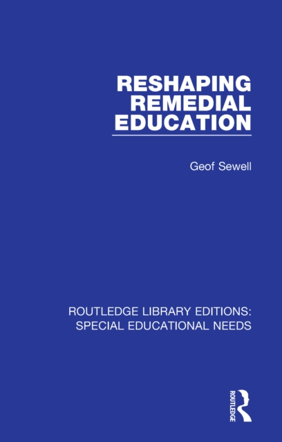 Book Cover for Reshaping Remedial Education by Sewell, Geof