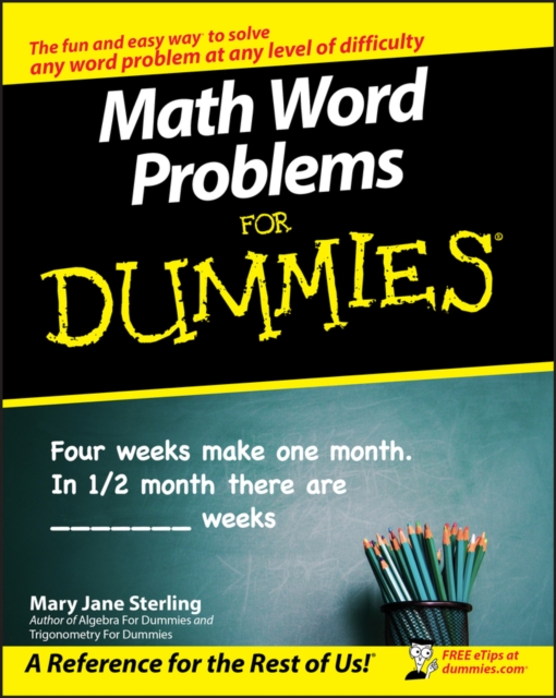 Book Cover for Math Word Problems For Dummies by Mary Jane Sterling