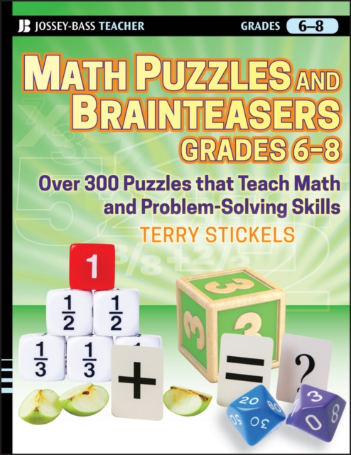 Book Cover for Math Puzzles and Brainteasers, Grades 6-8 by Terry Stickels