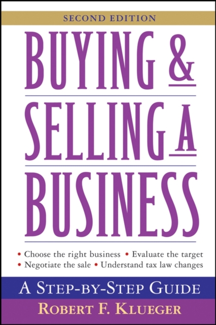Book Cover for Buying and Selling a Business by Robert F. Klueger