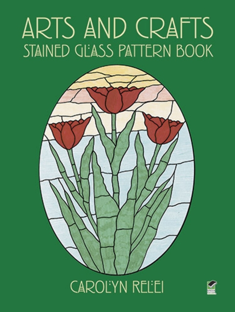 Book Cover for Arts and Crafts Stained Glass Pattern Book by Carolyn Relei