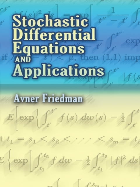 Book Cover for Stochastic Differential Equations and Applications by Avner Friedman