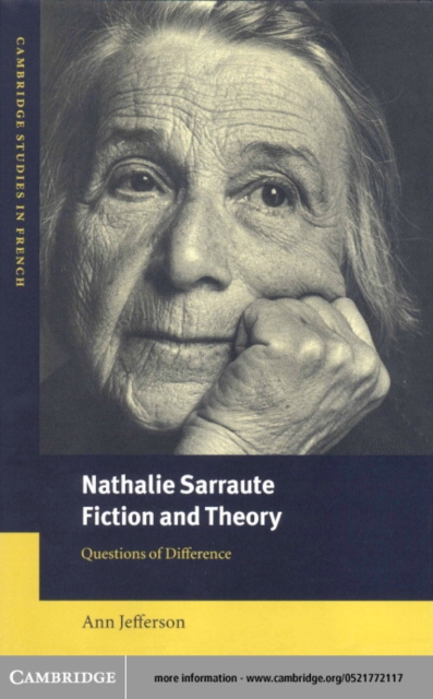 Book Cover for Nathalie Sarraute, Fiction and Theory by Ann Jefferson