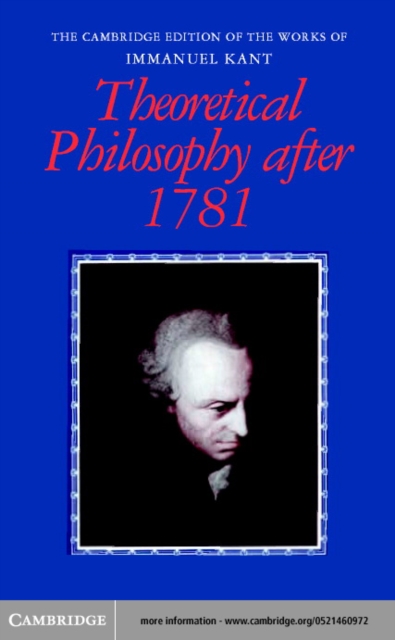 Book Cover for Theoretical Philosophy after 1781 by Immanuel Kant