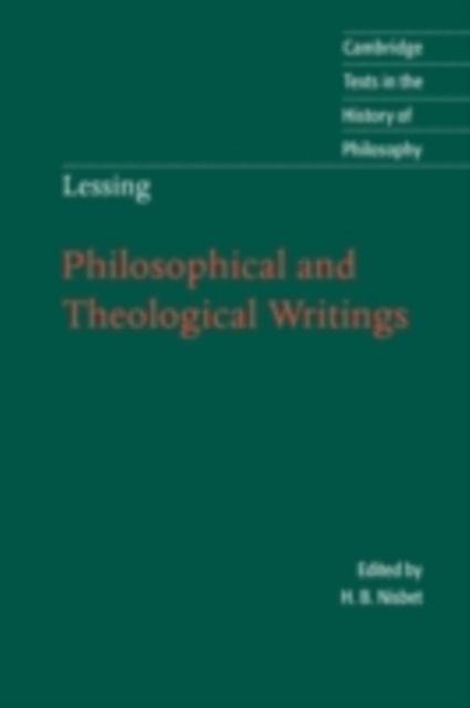 Book Cover for Lessing: Philosophical and Theological Writings by Gotthold Ephraim Lessing