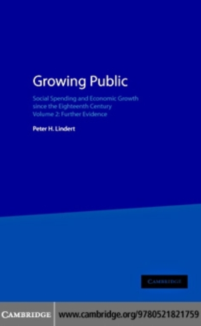 Book Cover for Growing Public: Volume 2, Further Evidence by Peter H. Lindert