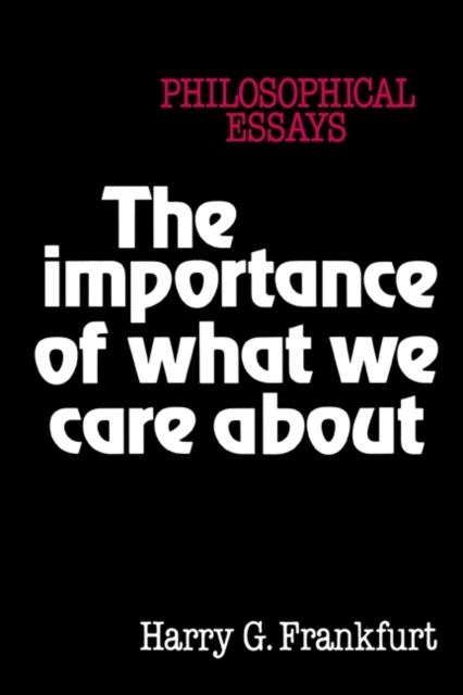 Book Cover for Importance of What We Care About by Harry G. Frankfurt