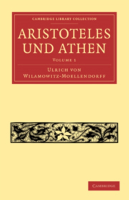 Book Cover for Aristoteles und Athen: Volume 1 by Ulrich von Wilamowitz-Moellendorff