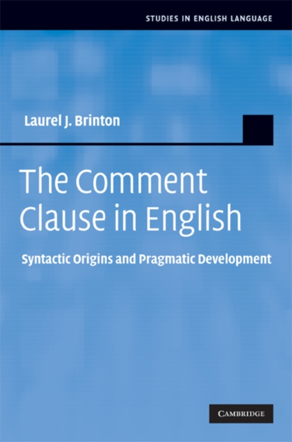 Book Cover for Comment Clause in English by Brinton, Laurel J.