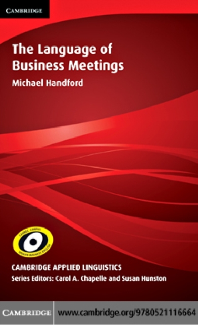 Book Cover for Language of Business Meetings by Michael Handford