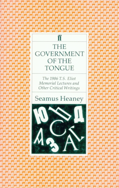 Book Cover for Government of the Tongue by Heaney, Seamus