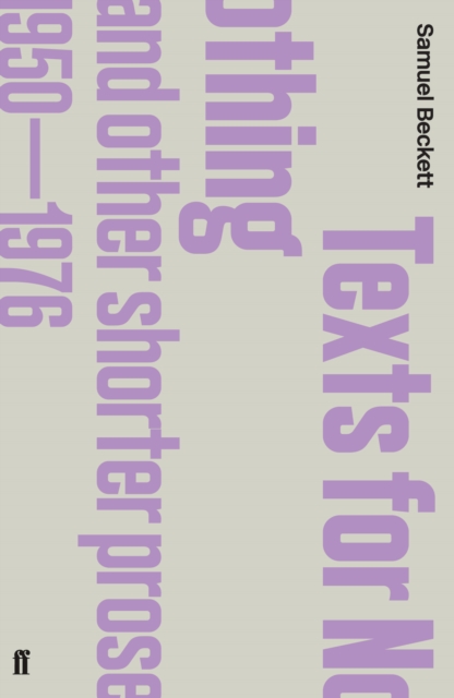 Book Cover for Texts for Nothing and Other Shorter Prose, 1950-1976 by Samuel Beckett
