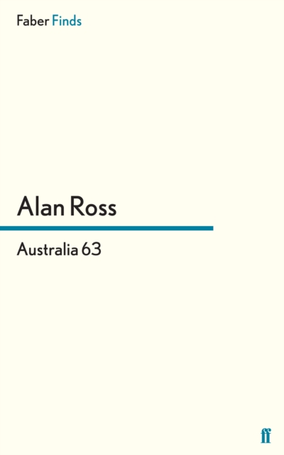 Book Cover for Australia 63 by Alan Ross