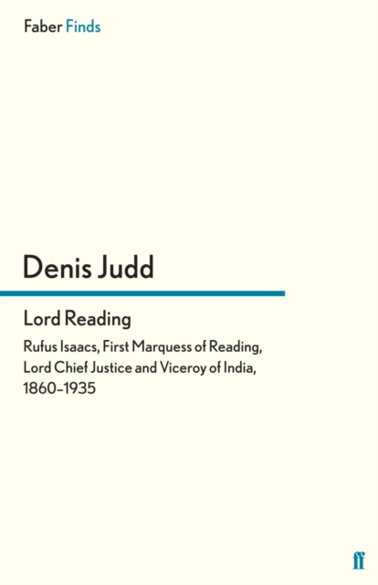 Book Cover for Lord Reading by Denis Judd