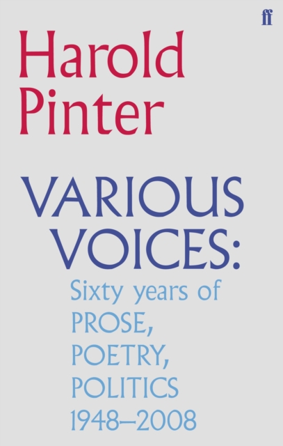 Book Cover for Various Voices by Harold Pinter