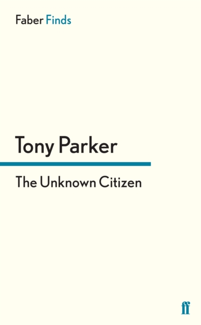 Book Cover for Unknown Citizen by Tony Parker