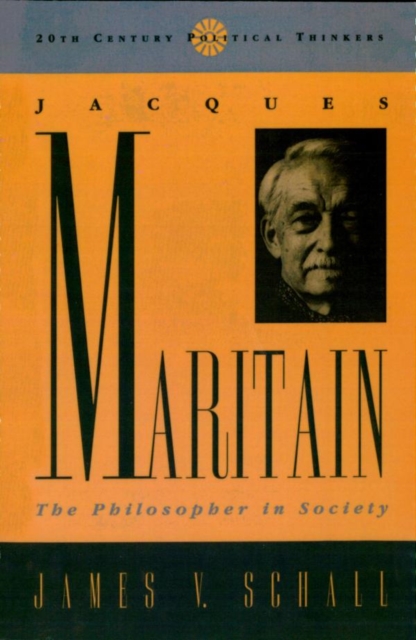 Book Cover for Jacques Maritain by James V. Schall