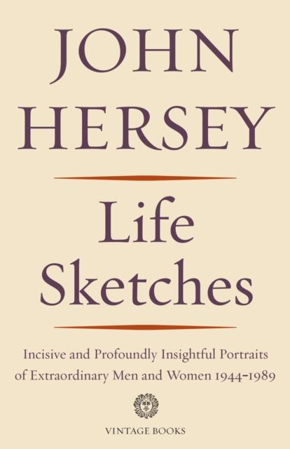 Book Cover for Life Sketches by Hersey, John