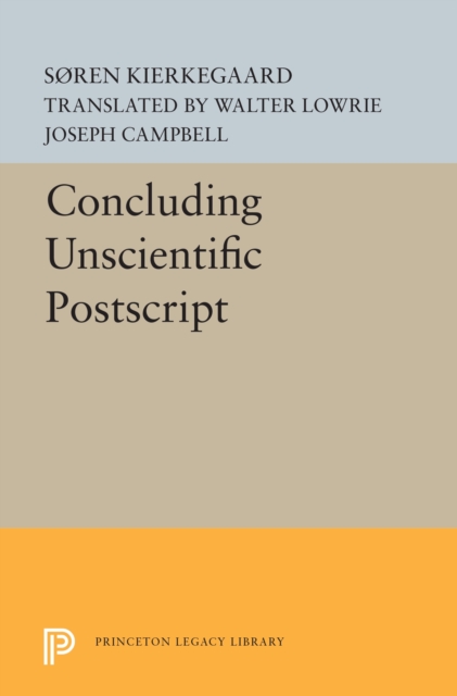 Book Cover for Concluding Unscientific Postscript by Soren Kierkegaard