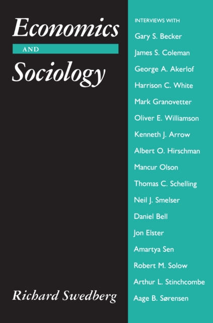 Book Cover for Economics and Sociology by Richard Swedberg