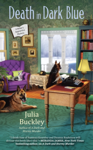 Book Cover for Death in Dark Blue by Julia Buckley