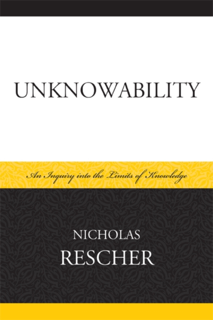 Book Cover for Unknowability by Nicholas Rescher