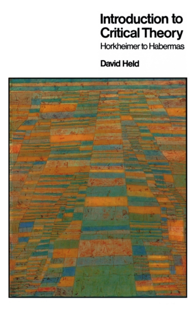 Book Cover for Introduction to Critical Theory by David Held