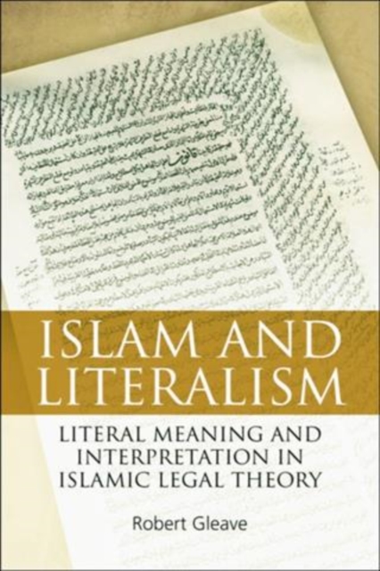 Book Cover for Islam and Literalism by Robert Gleave