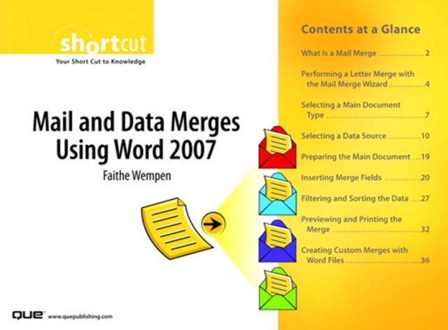 Book Cover for Mail and Data Merges Using Word 2007 (Digital Short Cut) by Wempen, Faithe