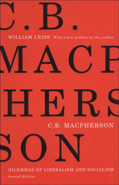 Book Cover for C.B. Macpherson by William Leiss