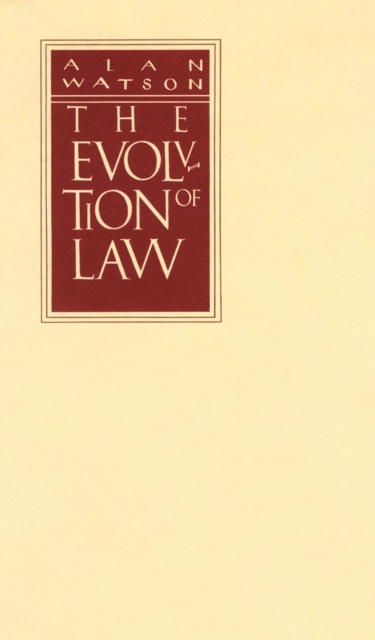 Book Cover for Evolution of Western Private Law by Alan Watson