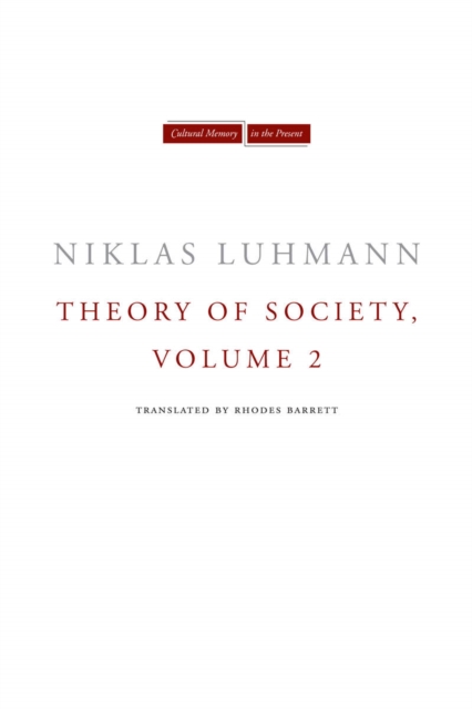 Book Cover for Theory of Society, Volume 2 by Niklas Luhmann