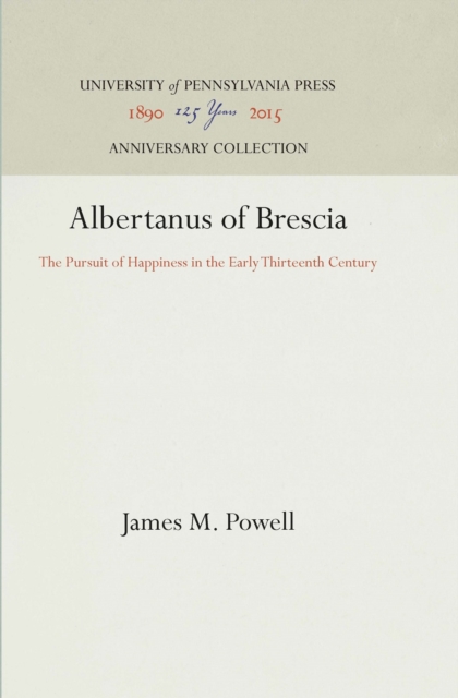 Book Cover for Albertanus of Brescia by James M. Powell