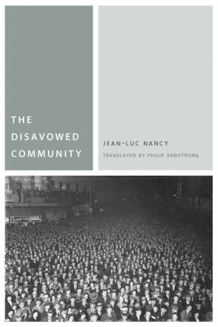 Book Cover for Disavowed Community by Jean-Luc Nancy