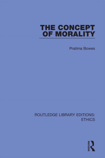 Book Cover for Concept of Morality by Pratima Bowes