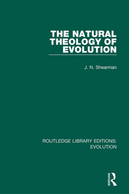 Book Cover for Natural Theology of Evolution by Shearman, J. N.