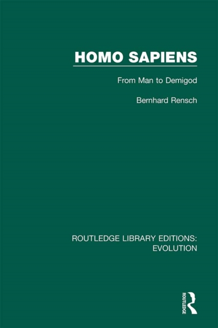 Book Cover for Homo Sapiens by Rensch, Bernhard