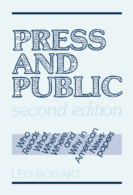 Book Cover for Press and Public by Leo Bogart