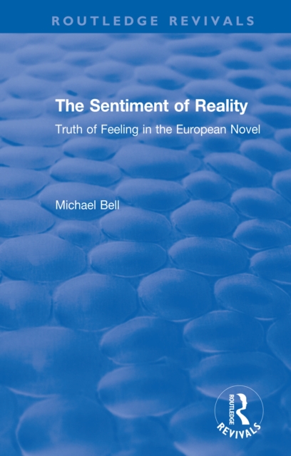 Book Cover for Sentiment of Reality by Bell, Michael