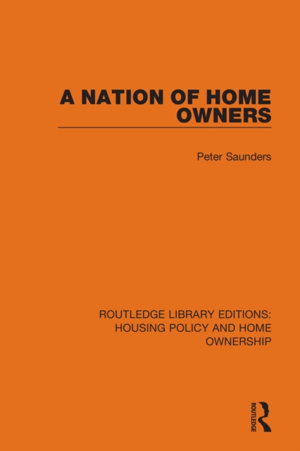 Book Cover for Nation of Home Owners by Peter Saunders