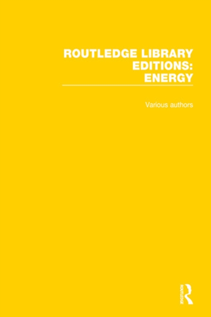 Book Cover for Routledge Library Editions: Energy by Various